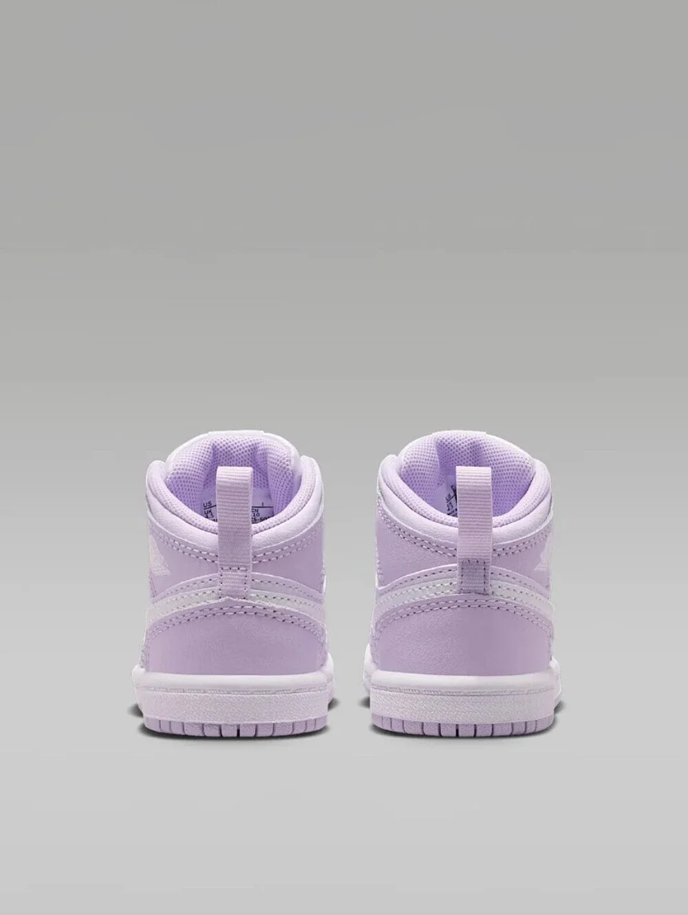 Girls Bling Purple Jordan 1 Mid Sneakers Custom With Clear Swarovski Crystals